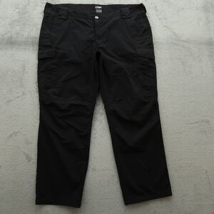 CQR Tactical Pants Women's Size 16R Black Mid-Rise Cargo Straight 29.5" Inseam